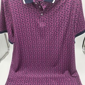 Men's Purple Patterned Polo Shirt